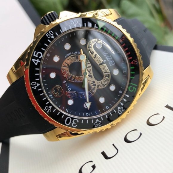 LIMITED EDITION GUCCI 45MM SNAKE DIVE WATCH!!